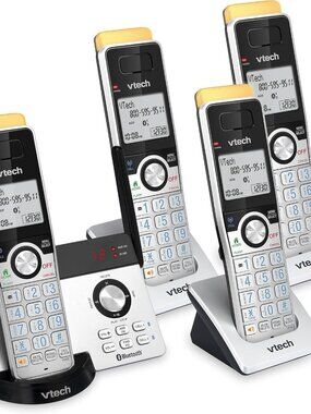 VTech Cordless Phone Answering Machine Bluetooth 4 Handset Super Long Range